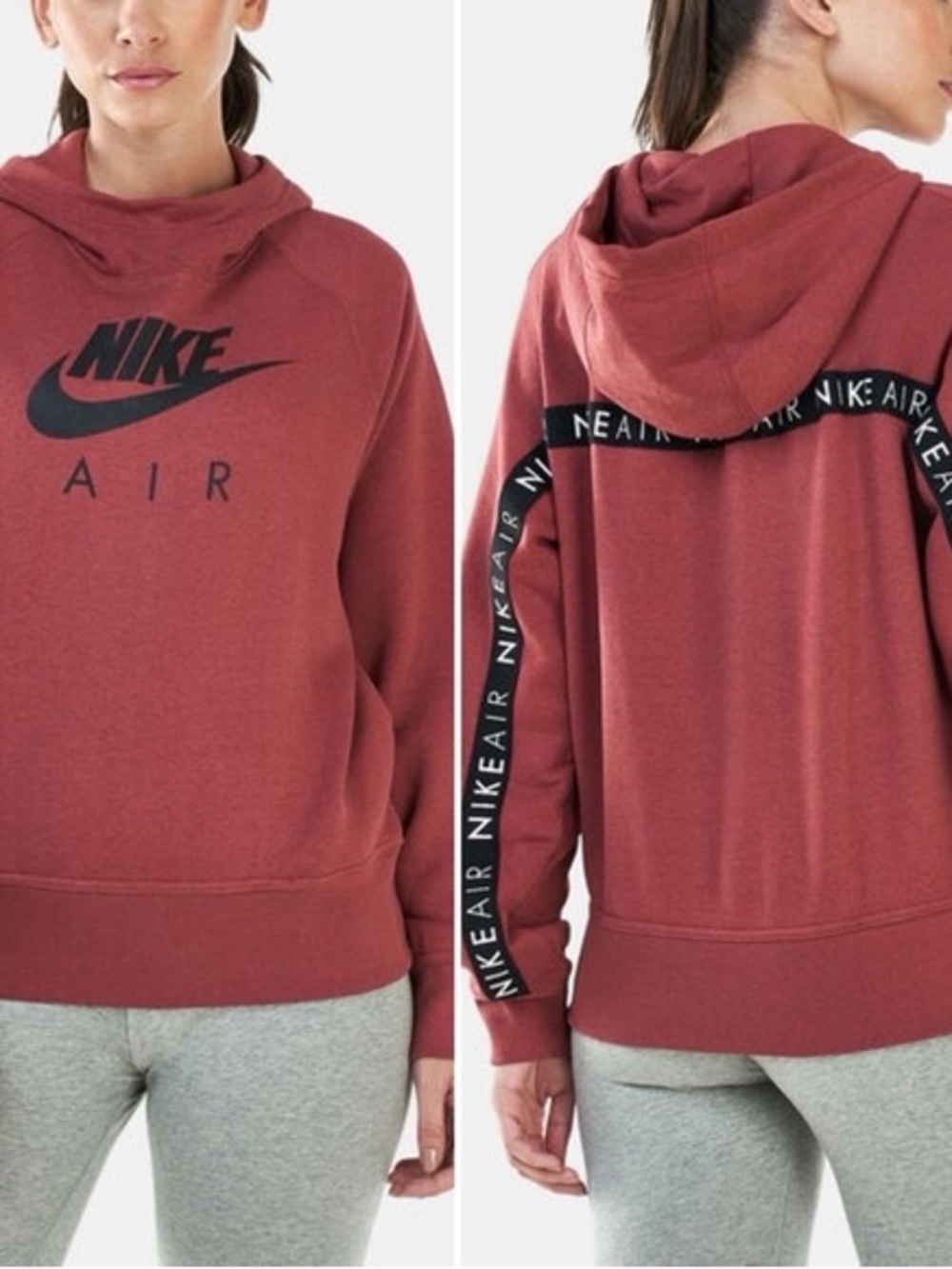 Nike Air Red Pullover Hoodie Sweatshirt